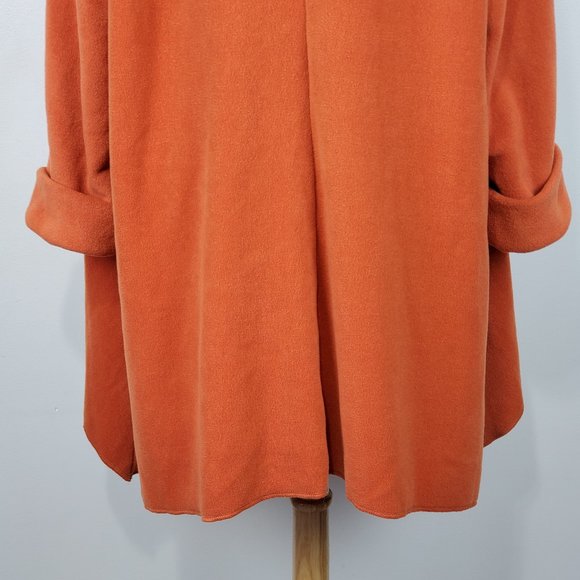 Woman Within Terracotta Fringe Detail Open Front Jacket Shrug Size 1X (22/24) - Picture 10 of 14
